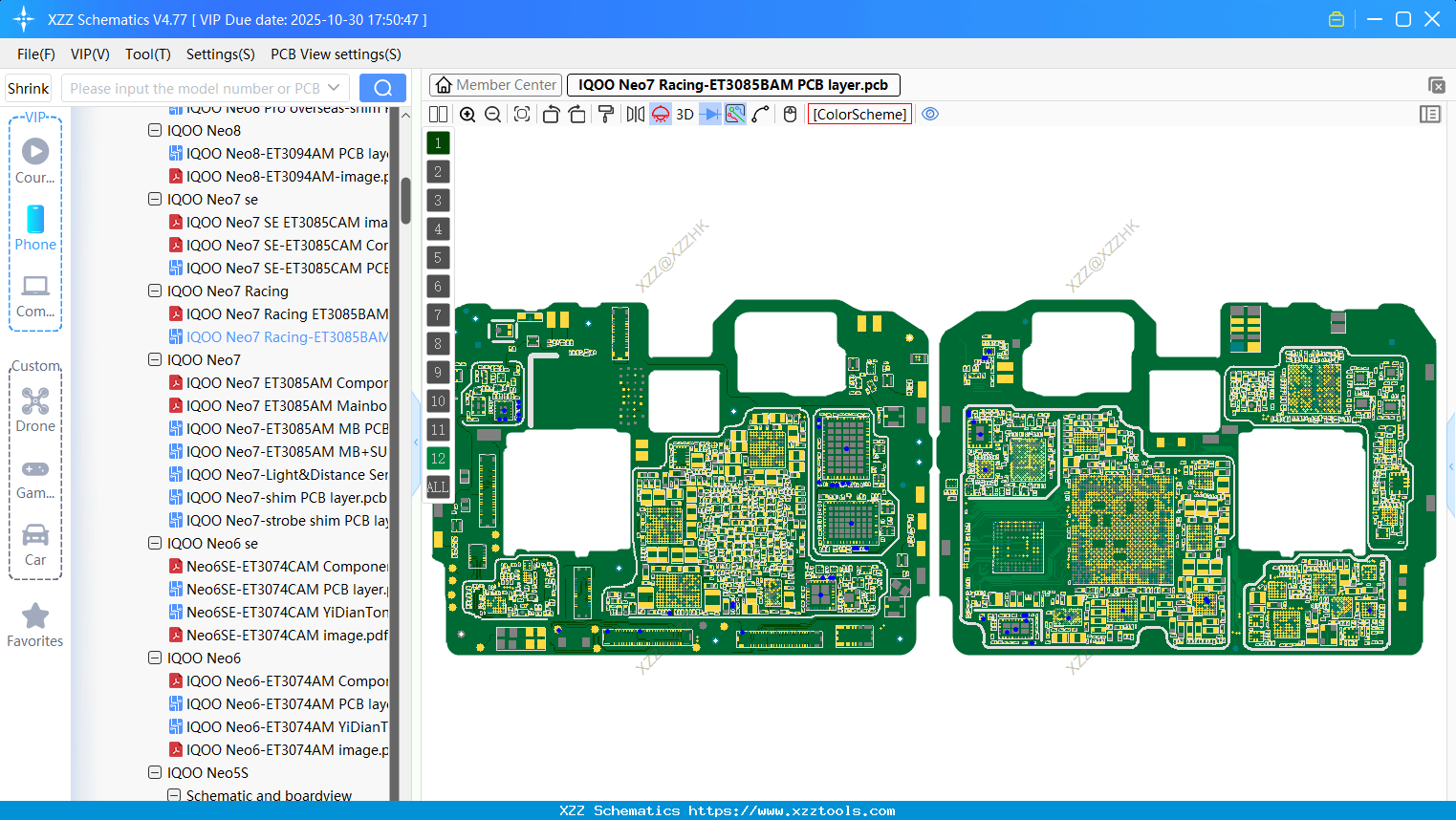 VIVO IQOO Neo7 Racing-ET3085BAM PCB Layer